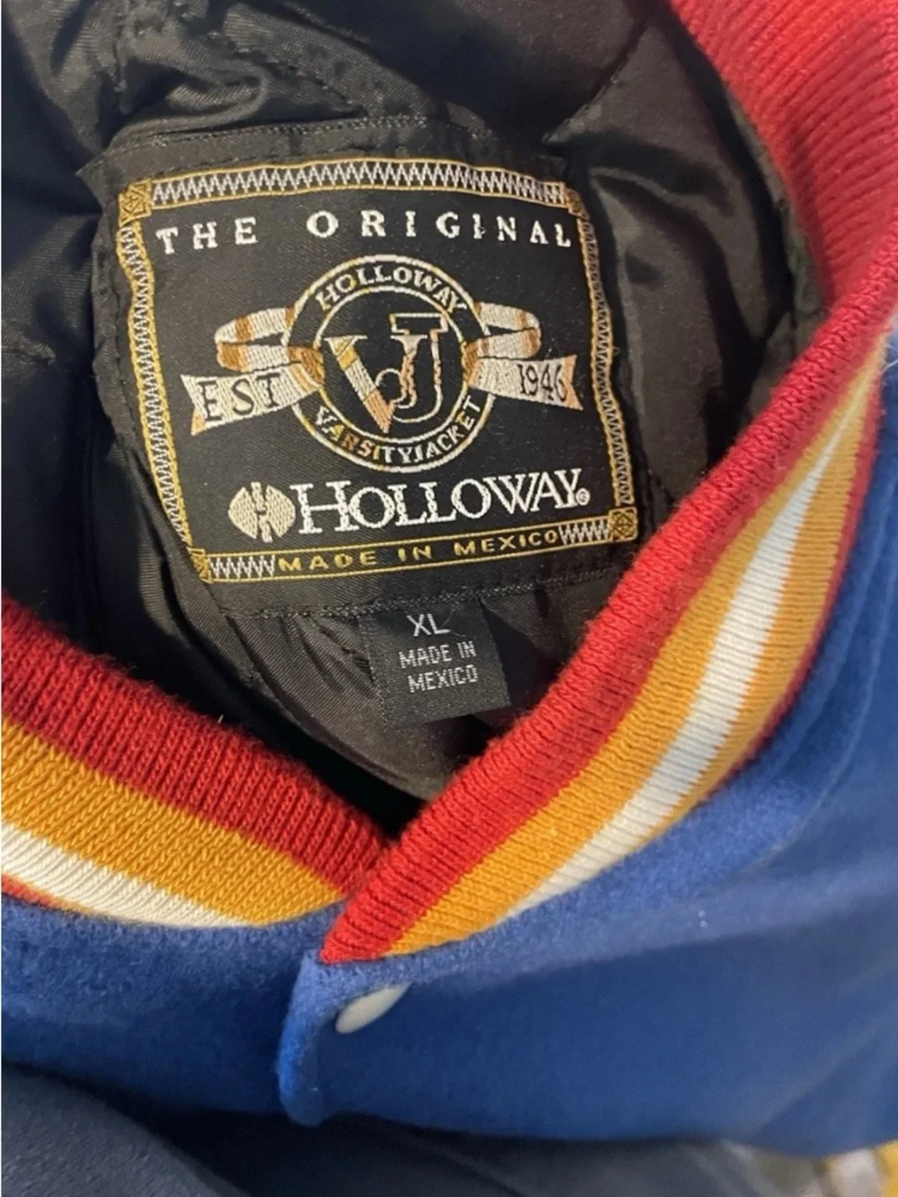 vintage Holloway bomber varsity jacket NWT bold colors Men’s Size XL
